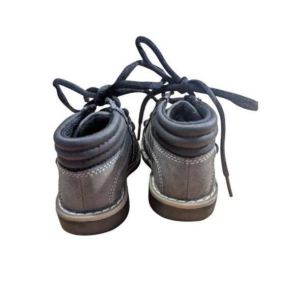 The Childrens Place Toddler Boys Size 4 Gray Winter Boots Lace Up Shoes - Picture 6 of 8